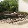 Image de vidaXL Chaises de bistrot pliantes - Lot de 8 - Résine tressée
