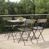 Image de vidaXL Chaises pliantes de bistrot - Gris Rotin
