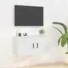 Image de Vidaxl Meuble TV Mural Blanc 80x34,5x40 cm