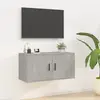 Image de vidaXL Meuble TV Mural - Gris béton