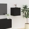 Image de vidaXL Meuble TV mural - Noir