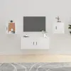 Image de vidaXL Meubles TV Muraux 2 pcs - Blanc Brillant