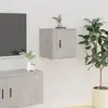 Image de vidaXL Meuble TV mural Gris béton