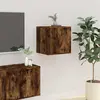 Image de Meuble TV mural - Chêne fumé