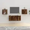 Image de vidaXL Meubles TV muraux 2 pcs - Chêne fumé