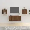 Image de Meubles TV VidaXL muraux - Chêne marron bois d'ingénierie