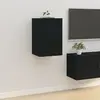 Image de vidaXL Meuble TV mural - Noir