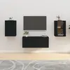 Image de vidaXL Meubles TV muraux 2 pièces Noir