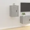 Image de vidaXL Meuble TV mural - Gris béton