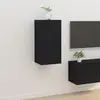 Image de vidaXL Meuble TV mural - Noir