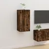 Image de VidaXL Meuble TV mural 40x34,5x80 cm - Chêne fumé