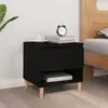Image de VIDAXL Table de chevet Noir 50x46x50 cm Bois d'ingénierie