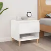 Image de VidaXL Table de chevet - Blanc brillant