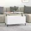 Image de vidaXL Table basse Relevable - Blanc
