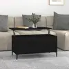 Image de vidaXL - Table basse noire 90x44,5x45 cm - Bois d'ingénierie