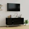 Image de vidaXL Meuble TV Noir Scandinave