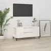 Image de vidaXL - Meuble TV Blanc brillant 102 cm