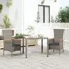 Image de vidaXL Chaises jardin résine tressée - Lot de 2