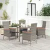 Image de vidaXL Chaises de jardin - Gris Résine tressée