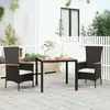 Image de VIDAXL Table de jardin plateau en bois noir