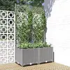 Image de vidaXL Jardinière avec treillis - Gris Clair