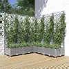 Image de vidaXL Jardinière Treillis 120x120x122 cm - Gris clair