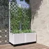 Image de vidaXL Jardinière avec treillis Blanc 80x40x136 cm