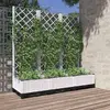 Image de vidaXL Jardinière avec Treillis - Blanc - 120x40x121,5 cm