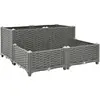 Image de vidaXL Lit surélevé 80x80x38 cm gris clair