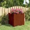 Image de vidaXL Jardinière avec pieds Acier corten