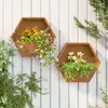 Image de vidaXL Jardinières murales 46x10x40 cm - Acier corten