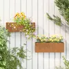 Image de vidaXL Jardinières murales 53x10x17 cm corten
