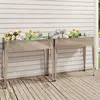 Image de vidaXL Jardinières 2 pcs Acier galvanisé