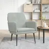 Image de VIDAXL Fauteuil gris clair velours