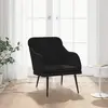 Image de vidaXL Fauteuil Velours Noir 63x76x80 cm