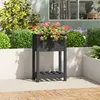 Image de vidaXL Jardinière avec étagère 54x34,5x81 cm Gris