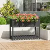 Image de vidaXL Jardinière avec étagère - Bois de pin 111,5x54x81 cm