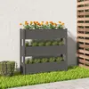 Image de vidaXL Jardinière Gris 112x25x104,5 cm Pin Massif