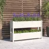 Image de vidaXL Jardinière Blanc - Bois massif