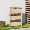 Image de vidaXL Jardinière Bois massif de pin - Marron
