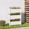 Image de vidaXL Jardinière Blanc 77x25x104,5 cm - Bois massif