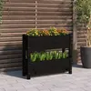 Image de vidaXL Jardinière Noir Bois de pin massif