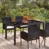 Image de VidaXL Table de jardin - Noir