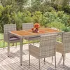 Image de Table de jardin vidaXL - Gris 150x90x75 cm