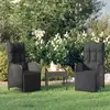 Image de vidaXL Chaises inclinables jardin 2 pcs