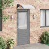 Image de vidaXL Auvent de Porte 80x75 cm - Noir et Transparent