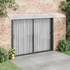 Image de vidaXL Auvent de porte - Gris, 400x100 cm - Polycarbonate