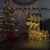 Image de vidaXL Décorations de Noël de renne avec LED - 3 pièces