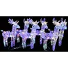 Image de vidaXL Rennes de Noël avec 240 LED - Multicolore