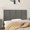 Image de vidaXL Tête de lit murale 146x3x63 cm Bois massif de pin Gris